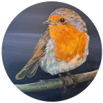 roodborstje acryl 19 cm verkocht