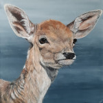 Ree acryl op canvas 60/60 cm € 375