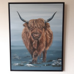 Hooglander acryl 90/70cm verkocht