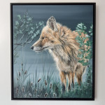 Vos acryl op canvas 70/60cm verkocht