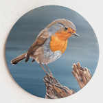 Roodborstje paneel 38cm verkocht