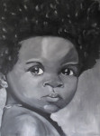 wereldkinderen 17, acryl op doek in lijst 60/80  € 350,-
