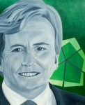 Koning Willem Alexander, acryl op doek. 2013, verkocht.